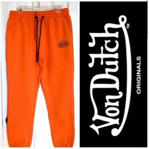 NWT Von Dutch Orange Sweatpants, Size L